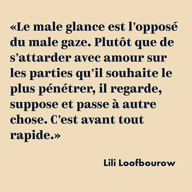 Dans un article de Lili Loofbourow pour VQR découvert grâce à @mirionmalle, la journaliste-autrice nous explique ce qu’est le « male glance ». Ami du « male gaze », il décrit notre façon de voir les œuvres, d’un oeil différent si un homme ou une femme en est à l’origine. Depuis des siècles, les histoires sont racontées à travers le regard masculin, laissant peu de place au féminin. Les comédies sur les femmes sont des « films de filles », les films réalisés par des femmes sont « sensibles » … les œuvres de femmes sont minimisées, diminuées, pendant qu’on consacre les hommes. Cette analyse biaise nos regards, rendant le masculin plus légitime, un regard absolu. Le male glance ne s’attarde pas et ne fait que tirer des conclusions, il dénigre le féminin sans pour autant prendre le temps de l’analyser car à quoi bon ? Il suffit de classer par préjugés. Lili Loofbourow écrit : « nous sommes plus proches de l'astronome amateur que de l'explorateur. Plutôt que d'enquêter ou de découvrir, nous pointons et classons […] le résultat est que nous ne nous attendons toujours pas à ce que les textes féminins aient des choses universelles à dire. Nous les imaginons comme petits et prudents, ou mesquins et domestiques, ou vains, ou impertinents, ou confessionnels. On s'attend communément à ce qu'ils soient sentimentaux ou mélodramatiques, ou même provocateurs, peu flatteurs et exhibitionnistes. Mais nous ne nous attendons pas à ce qu'ils soient expérimentaux et nous ne nous attendons pas à ce qu'ils soient géniaux.»
À retrouver sur vqronline.org
#wwds #womenwhodostuff
#maleglance #lililoofbourow